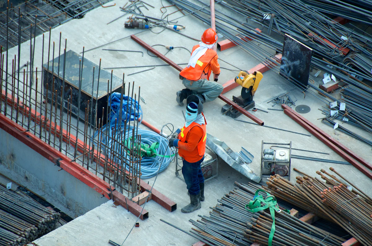 Trade contractor on residential job site